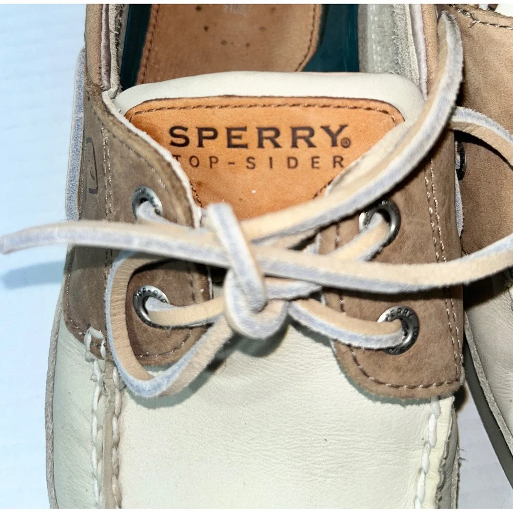 Sperry Top-Sider Mako Boat Shoes Mens 10.5‎ Tan Leather Loafers 0768101 Preppy